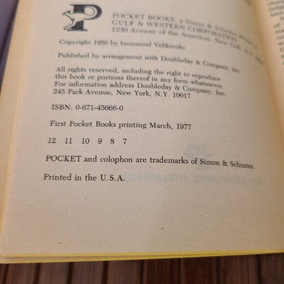 Worlds in Collision & Earth in Upheaval by Immanuel Velikovsky,- PB - Picture 3 of 10